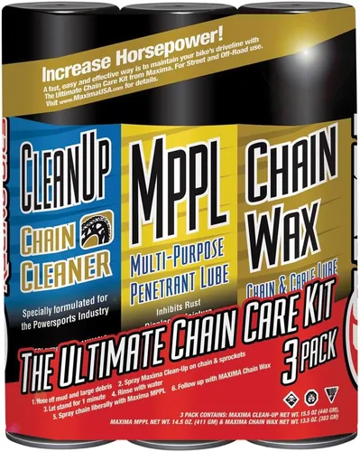 Maxima 70-749203-3PK Kit de Cera para Cadenas Ultimate Chain Care en Aerosol, (Paquete de 3)
