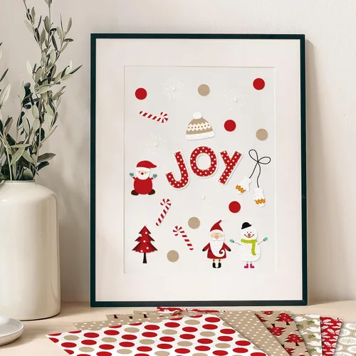 Miniatura 7 de Whaline 24 hojas de papel con patrón de Navidad, Papá Noel, reno, muñeco de nieve, álbum de recortes, papel especial de estraza de doble cara
