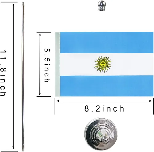 Miniatura 2 de Bandera de Argentina Bandera Argentina Bandera de Mesa, Bandera de Escritorio, Bandera de Oficina, Banderas de País Internacionales, Festivales