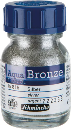 Miniatura 21 de Schmincke - Aqua-Bronze, oro pálido rico, 20 ml, 15 812 032, efectos metálicos brillantes en pinturas gouache y acuarela, papel, cartón, tabla