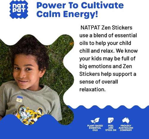 Miniatura 4 de NATPAT Zen Patch Calcomanías Calmantes del Estado de Ánimo para Niños y Adultos - Libre de Químicos y Medicamentos, Apoyo del Estado de Ánimo