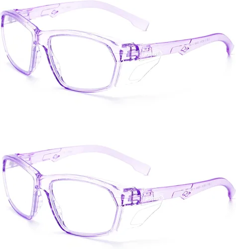 Miniatura 59 de ProtectX Elegantes gafas de seguridad antivaho y resistentes a los arañazos, gafas de protección UV, lentes de bloqueo de luz azul para hombres