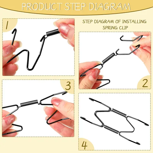 Miniatura 3 de Hotop 20 ganchos invisibles para placas de pared de 4/5/6/8/10 pulgadas, ganchos de acero inoxidable decorativos con 20 ganchos con clavos para Negro
