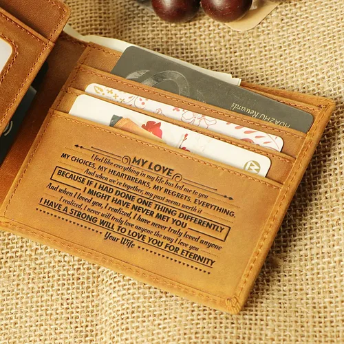 Miniatura 4 de Billetera con texto en inglés "To My Husband con texto en inglés "To My Husband " (texto en inglés), A mi amor, Vintage