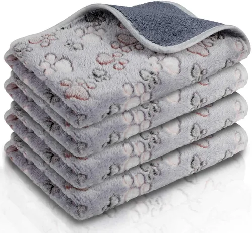 Miniatura 24 de Reginary 4 mantas impermeables de conejillo de indias, lavables, de forro polar para animales pequeños, absorbentes, para jaula de conejillo
