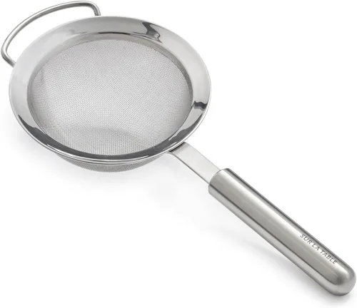 Miniatura 3 de Sur La Table Tamiz de acero inoxidable – Colador de malla fina de 3 pulgadas con mango ergonómico ponderado – Metal no corrosivo 18/8 para tamizar