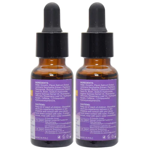 Miniatura 7 de Aceite de romero para el crecimiento del cabello, paquete de 2 productos de suero para el crecimiento con masajeador del cuero cabelludo, ricino