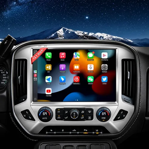 Miniatura 11 de Actualización estéreo de radio QLED de 13.1 pulgadas para Chevy Silverado y GMC Sierra 2014-2018, unidad principal de 8 núcleos 4 GB+64 GB