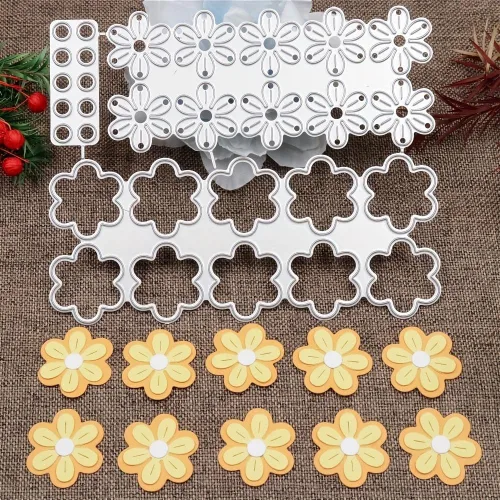 Lapoo Troquel de corte de flores para álbumes de recortes, plantillas de corte duraderas para álbumes de recortes, álbum de fotos, tarjetas de papel