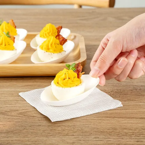 Miniatura 5 de Restaurantware Platos de degustación sin PFAS añadido de 3.2 x 2.1 pulgadas, 100 platos desechables, compostables para el hogar, aptos