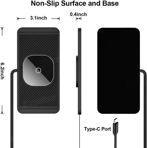 Miniatura 2 de Cargador inalámbrico magnético para Tacoma y 4Runner Phone Almohadilla de carga antideslizante para Tacoma 2024-2026/4Runner 2025+ Cargador Magsafe