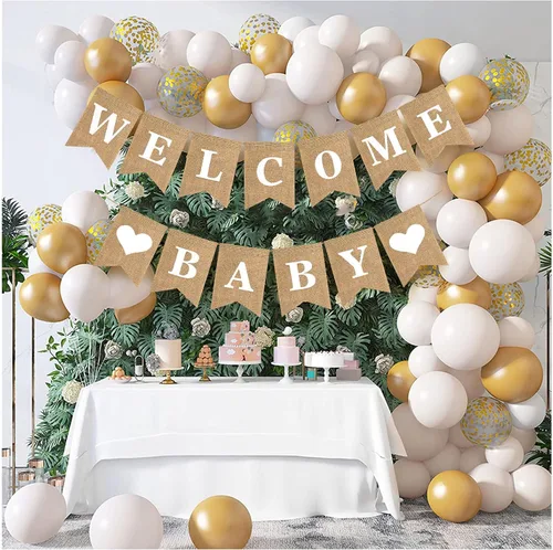 Miniatura 6 de Cartel de bienvenida para bebé, cartel de bienvenida de arpillera para bebé, decoraciones de baby shower, letreros de anuncio de bebé para niño