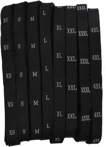 4000 etiquetas de tamaño de ropa, etiquetas de ropa, etiquetas de ropa para manualidades, poliéster tejido XS-4XL, 500 piezas de cada tamaño para