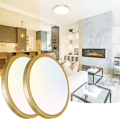 Miniatura 8 de Peasur - Lámpara de techo led de 18 cm, montaje empotrado ajustable, 3000 K/3500 K/4000 K/5000 K/6500 K, 1500 LM, 15 W, lámpara redonda blanca Blanco