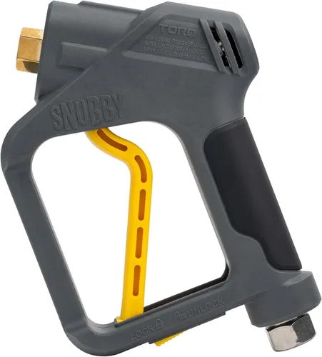 Chemical Guys Snubby Pistola de lavado a presión con accesorio de cañón de espuma, mango corto para hidrolimpiadoras de gas y eléctricas, rociador