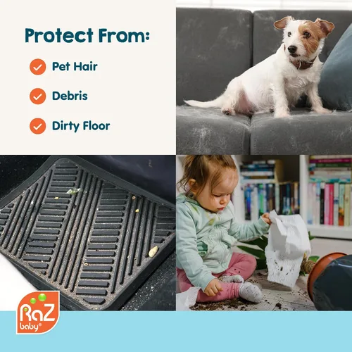 Miniatura 6 de RaZbaby Keep-It-Kleen - Paquete de 2 chupetes para bebé, se cierra cuando se cae, pezón de ortodoncia de silicona sin BPA, ideal para viajes