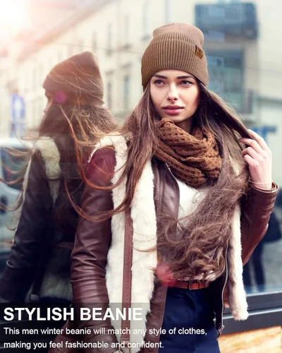 Miniatura 4 de Vgogfly Gorro holgado para mujer, gorro de punto de invierno, suave, cálido, unisex, para esquí