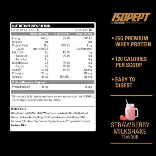 Miniatura 2 de IsoPept Proteína de Suero Hidrolizada en Polvo por EHPlabs - 100% Aislado e Hidrolizado de Proteína de Suero, 27g de Proteína, Sin OMG, Sin Gluten