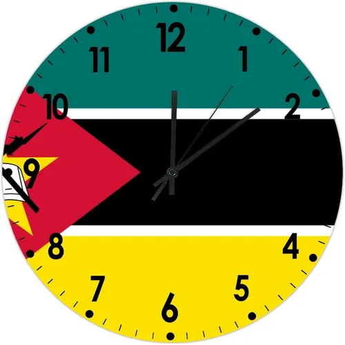 Miniatura 228 de Cheyan Reloj de pared con bandera de Canadá de 12 pulgadas, silencioso, sin tictac, de PVC, funciona con pilas, reloj redondo decorativo, regalo