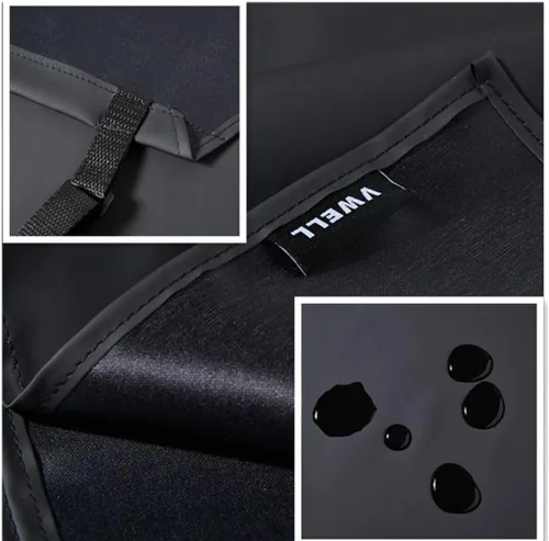 Miniatura 4 de VWELL Delantal impermeable de goma de vinilo, 41.5 pulgadas, resistente a productos químicos, para lavavajillas, trabajo de laboratorio, carnicería