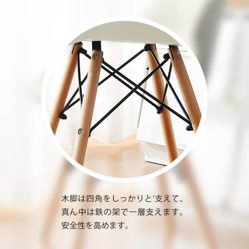 Miniatura 7 de OSJ Dining Chair, Laser, PU Seat, Eames, Modern Design, Natural Wood Legs, Eames, Nordic, Stylish, Designers, Reproduction, 1 Leg