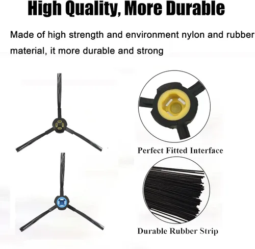Miniatura 3 de 6 unids Cepillos laterales de repuesto para Ilife V8 V80 V8S X800 X785 X750 A9S A7 robot aspirador accesorios 3 pares izquierda y derecha azul