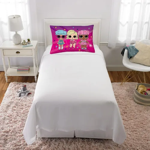 Miniatura 4 de Franco Funda de almohada reversible de microfibra súper suave, 20 x 30 pulgadas, LOL Surprise