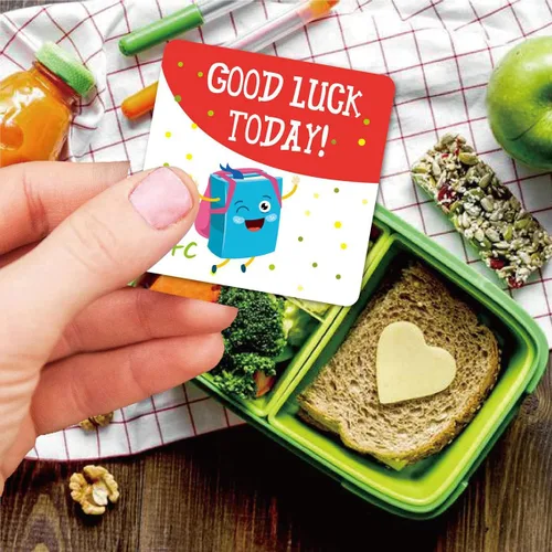 Miniatura 6 de Fantasyon Notas para la lonchera para niños, 60 unidades, lindas tarjetas de almuerzo inspiradoras, notas motivacionales para el almuerzo, regalos