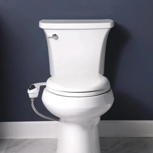 Miniatura 12 de BioBidet SlimEdge - Accesorio de inodoro de bidé simple en blanco con boquilla doble, rociador de agua dulce, no eléctrico, fácil de instalar