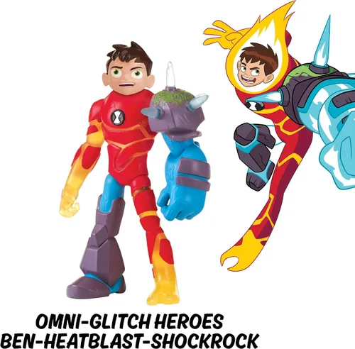 Miniatura 2 de Ben 10 Héroes Omni-Glitch: Ben-Heatblast-Shock Rock