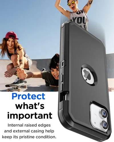 Miniatura 3 de AICase Funda para iPhone 11, resistente protección contra caídas, cuerpo completo, resistente, a prueba de golpes, militar, resistente, duradera