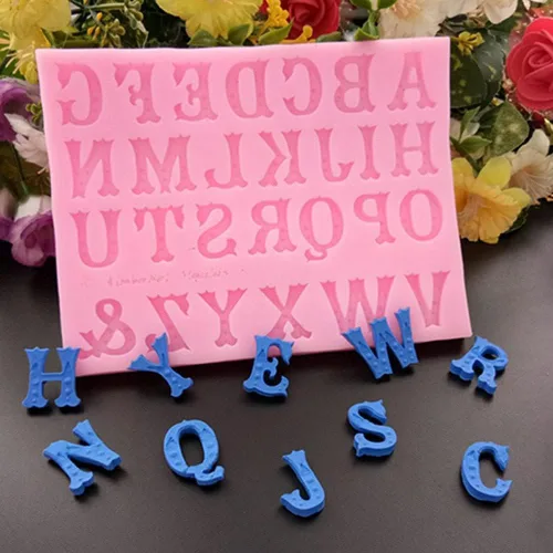 Miniatura 2 de OBTANIM Moldes de silicona 3D con números 0-9 y letras A-Z en relieve para fondant, chocolate, decoración de pastel de cumpleaños, horneado DIY