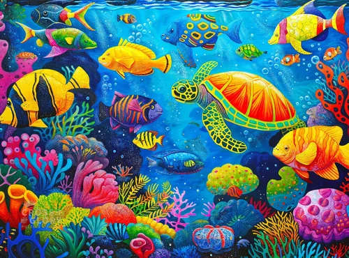 Miniatura 10 de Cross & Glory - Beneath The Waves: Shark's Colorful Realm - Rompecabezas de 1000 piezas para adultos y niños mayores de 12 años Arte oceánico