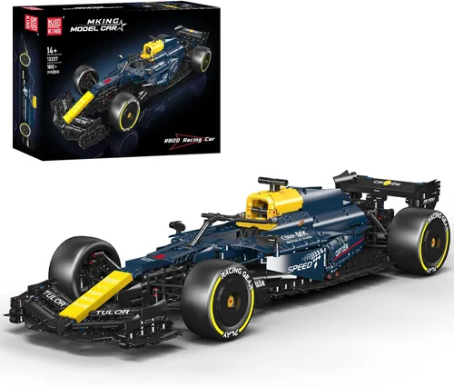 Miniatura 7 de Mould King 13117 Technik - Modelo de automóvil deportivo, kit de bloques de construcción de autos de carreras, juego coleccionable de 1235 piezas