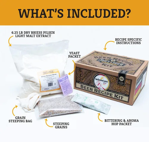 Miniatura 2 de Craft a Brew - Kit de recetas de cerveza - Hefeweizen - Recambio de ingredientes de elaboración casera - Suministros para hacer cerveza - Incluye