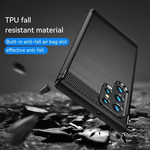 Miniatura 5 de Funda para teléfono Samsung Galaxy S22 Ultra, funda Samsung S22 Ultra, absorción de impactos, flexible, TPU de goma, adecuada para Samsung Galaxy