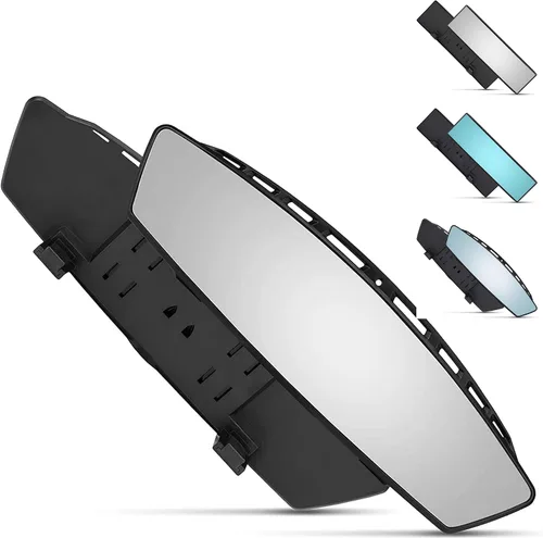 Miniatura 10 de Verivue Espejo retrovisor panorámico universal de 12 pulgadas, espejo retrovisor antirreflejos de gran ángulo para automóvil, accesorios de espejo