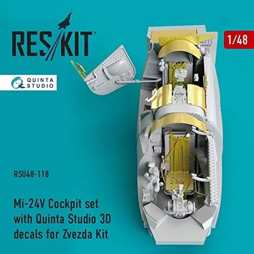 Miniatura 3 de Reskit RSU48-0118 - Juego de bañera 1/48 Mi-24 (V) con kit de calcomanías Quinta Studio 3D