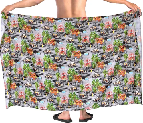 Miniatura 5 de LA LEELA Men's Sarong Bath Wraps Swim Pareo
