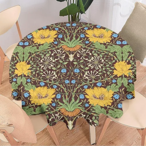 Miniatura 162 de Mantel Floral Retro de Pájaros, Diseño Original Bohemio William Morris Estampado Cubierta de Mesa para Hogar Picnic Fiesta Comedor Cocina William