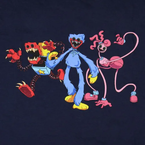Miniatura 3 de Mad Engine Poppy Playtime CH2 Bad Guys Huggy Mommy Long Legs Boxy Boo - Camiseta gráfica de personajes para niño