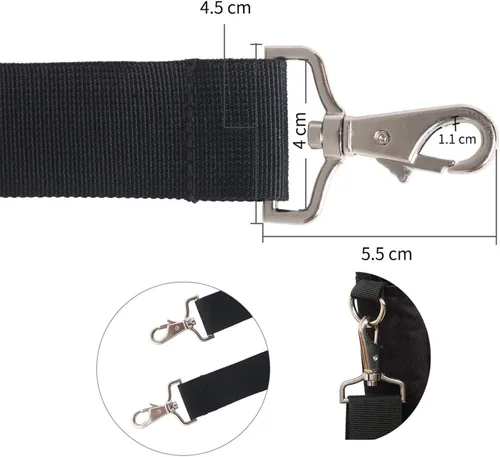 Miniatura 10 de JAKAGO Correa de hombro de repuesto de 61 pulgadas, correa acolchada larga para bolsa de lona, cinturón de hombro ajustable universal