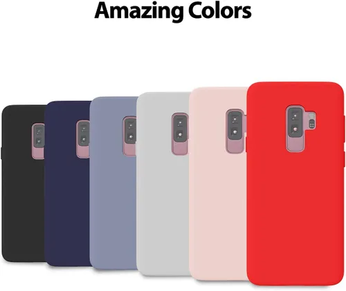 Miniatura 7 de GOOSPERY Funda de silicona líquida para Galaxy S9 Plus (2018) Silky-Soft Touch Full Body Protection Funda a prueba de golpes con forro de microfibra
