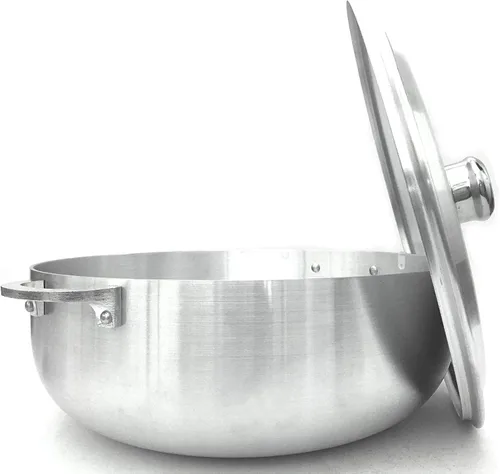 Miniatura 4 de Uniware Caldero de aluminio de calidad estupenda/olla común con tapa de aluminio, grosor 0.118 in, 1.7 QT