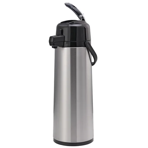 Miniatura 10 de Service Ideas Eco-Air Airpot con palanca, 64.2 onzas, vidrio aislado al vacío ECAL19S Dispensador de café en 1.9 litros, exterior inoxidable