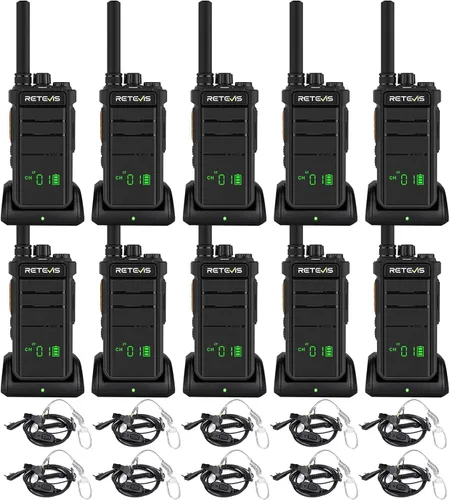 Miniatura 17 de Retevis RB26 Radios de 2 vías de largo alcance, Walkie Talkie de trabajo con auricular a granel, 21 horas, USB-C, capacidad de repetidor GMRS