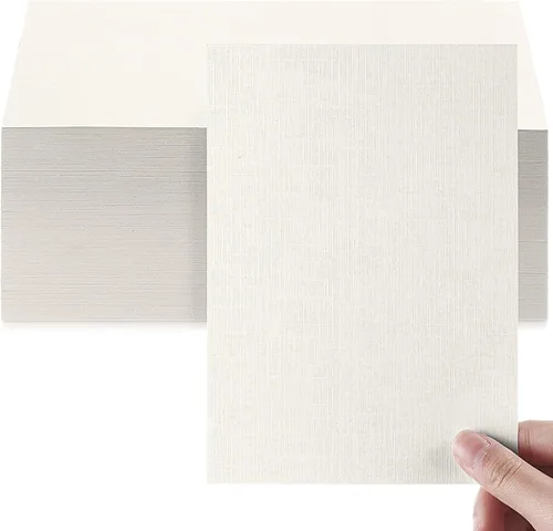 Miniatura 12 de Geosar 50 hojas de cartulina de lino, cartulina para invitaciones, papel de impresora pesado de 92 lb, 250 gsm, tarjetas de índice para impresora