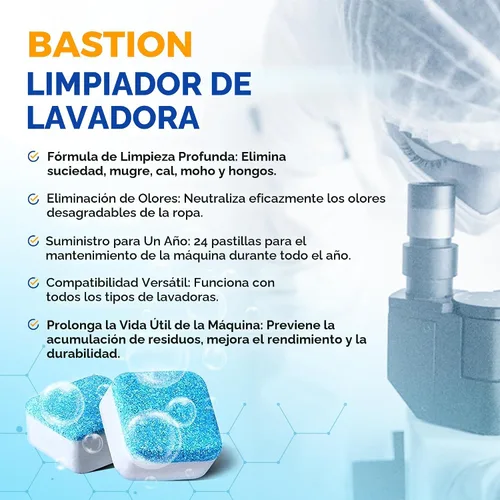 Miniatura 5 de Tabletas Limpiadoras para Lavadora Paquete de 24 Descalcificador Potente - Limpieza Profunda para Lavadoras HE de Carga Frontal y Superior Seguro