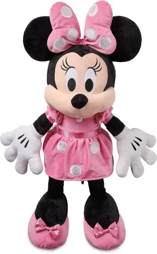Miniatura 8 de Disney Store Peluche oficial de Mickey Mouse grande para niños, personaje de peluche con textura mullida y detalles bordados, cola suave, felpa