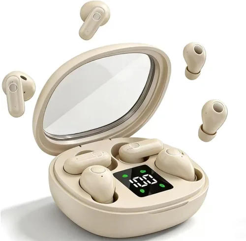 Miniatura 8 de Mini auriculares inalámbricos para dormir para orejas pequeñas, invisibles, de perfil bajo, para dormir y trabajar, pequeños auriculares Negro